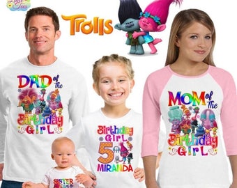 15% Off Trolls birthday shirt /trolls shirt/family matching shirts/trolls birthday party shirt /trolls/ family shirts