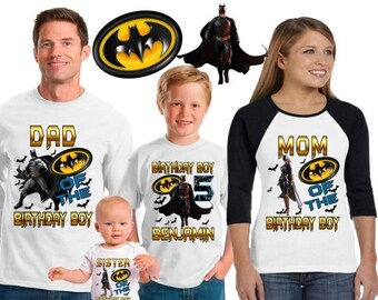 15% Off Batman birthday shirt /Batman shirt /family matching shirts/batman the dark knight rises birthday party shirt /batman/ family shirt