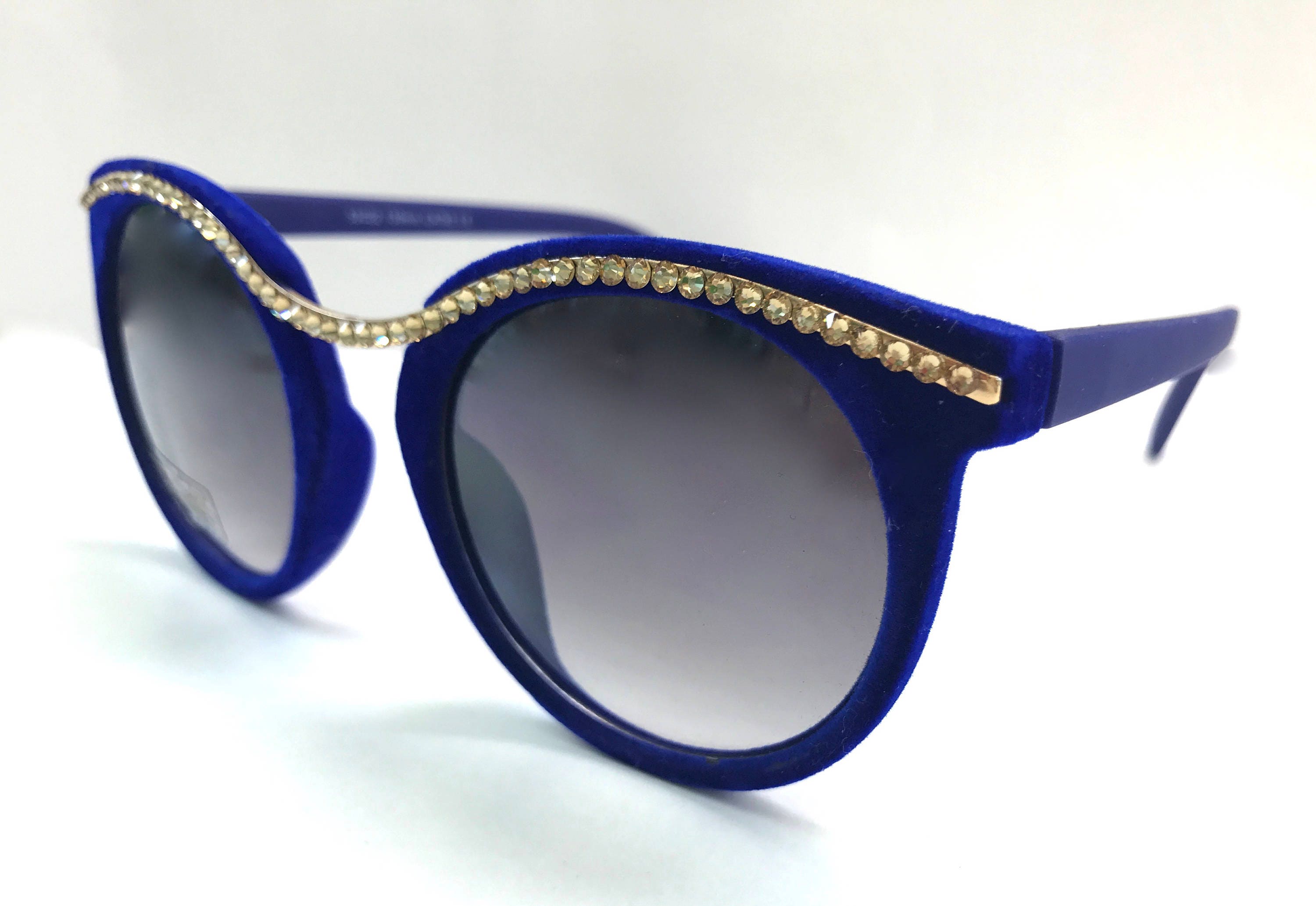 Cateye Sunglasses made with Swarovski Crystals 400UV