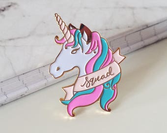 Unicorn Squad Pin badge / Unicorn enamel pin / Girl gang / Unicorn Pin / Lapel Pin / stocking filler
