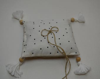 ring bearer pillow dot Bohemian hippie vintage
