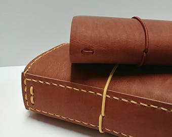 Genuine Leather Traveler's Notebook - Canyon Brown