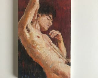 Jude - a small original oil painting (3x5")