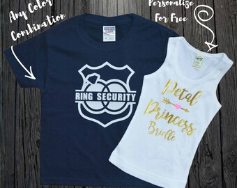 Petal Princess Shirt, Petal Patrol Shirt, Ring Security Shir,Flower Girl Shirt, Flower Girl Gift, Junior Bridesmaid, Ring Bearer Shirt