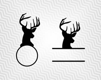 Buck Head Banner Svg, Deer Svg, Cutout, Vector art, Cricut, Silhouette Cameo, die cut, instant download, Digital Cut, Print Files, Svg Files