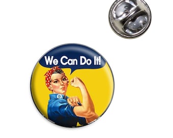 Rosie The Riveter We Can Do It Lapel Hat Tie Pin Tack