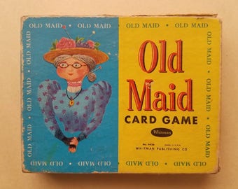 Vintage old maid cards | Etsy