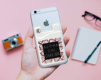 Alpha Chi Omega Jungle Leaf Phone Wallet