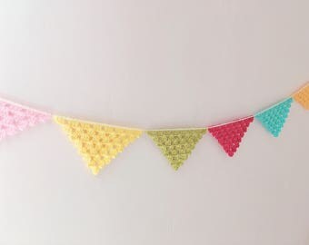 Crochet Bunting | Crochet Garland | Wall Decor | Nursery Decor | Photo Prop | Crochet
