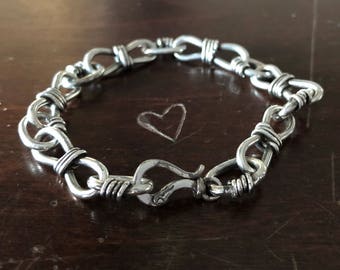 Men's Sterling Silver Chain Bracelet