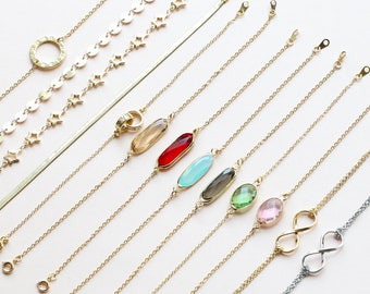Dainty bracelet Peridot Bracelet Crystal Bracelet Infinity Bracelet school supplies inspiration Ruby Bracelet Gold bracelet Silver bracelet