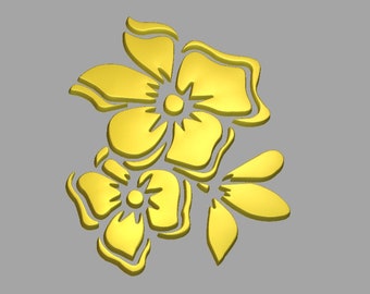 Vcarve Flower 2 pattern for cnc routers or chip carving in dxf