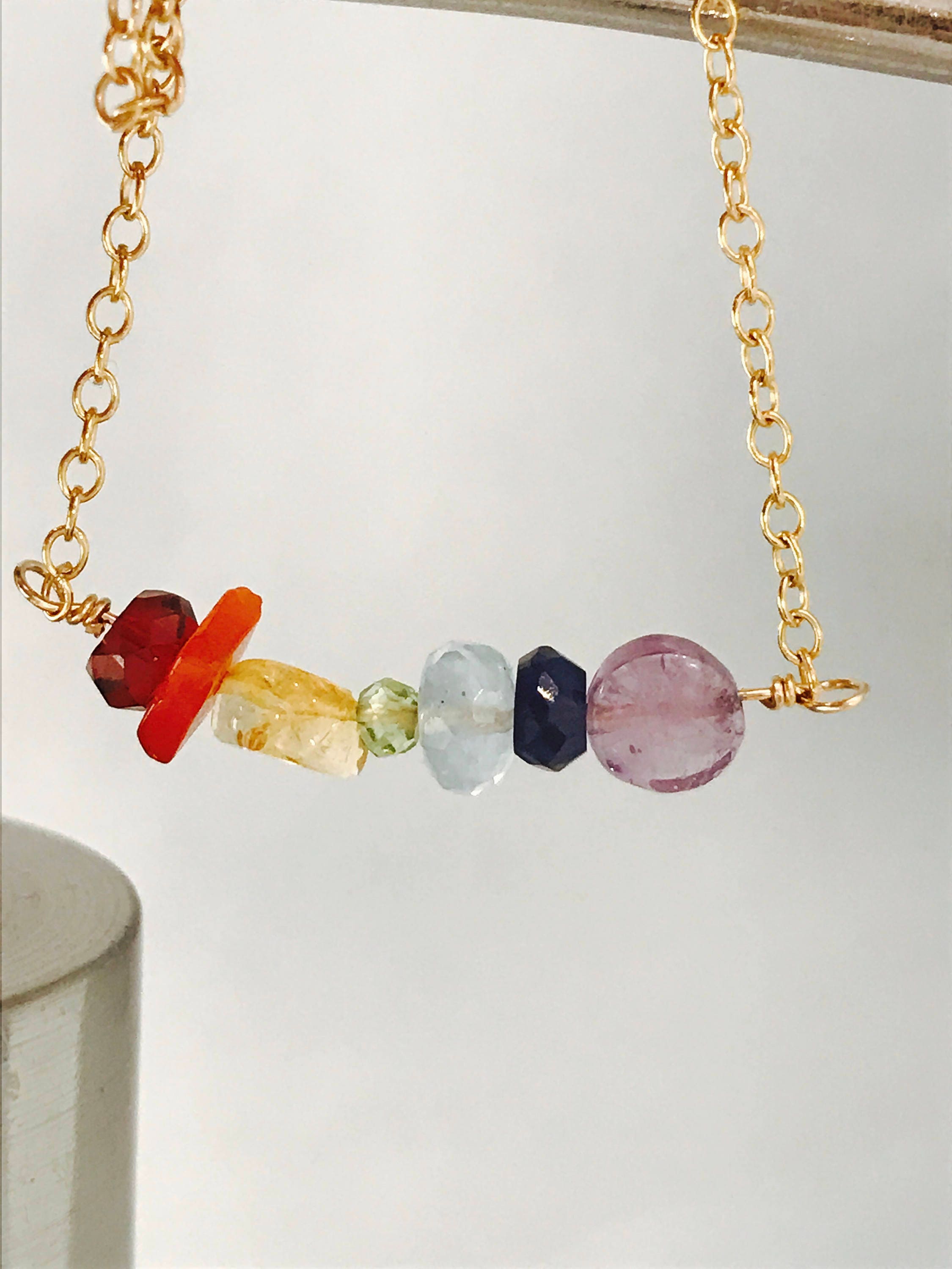 Yoga Necklace Chakra Necklace Healing Necklace 7 chakra Necklace Boho Necklace Genuine gemstone