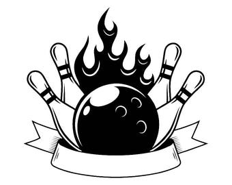 Bowling logo svg | Etsy