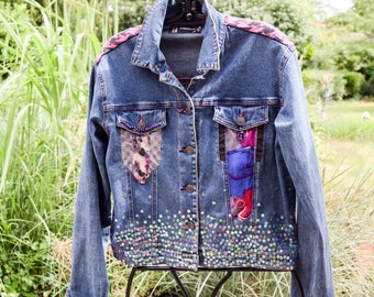 Embellished denim jacket
