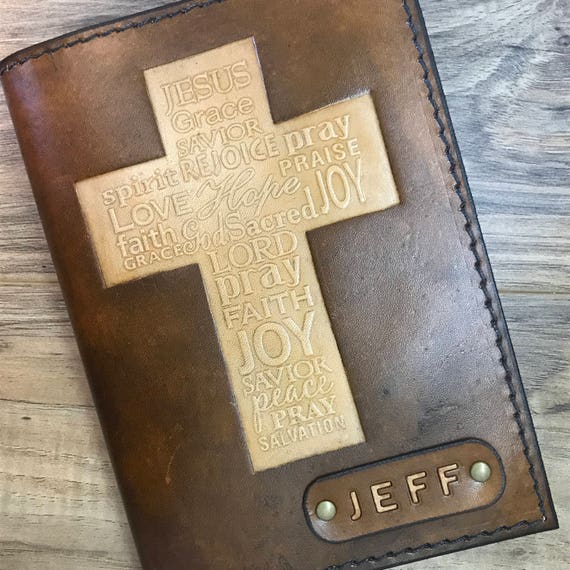 Custom Leather Bible Cover KJV Bible Included Handmade