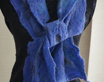 Alpaca nuno felted scarf