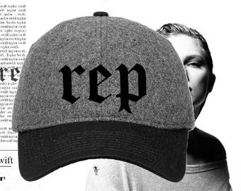 Taylor Swift Rep Hat - Reputation Hat - Reputation Replica Wool Cap - Rep Replica Hat - Rep Taylor Swift Hat - Gift for Taylor Swift Fan