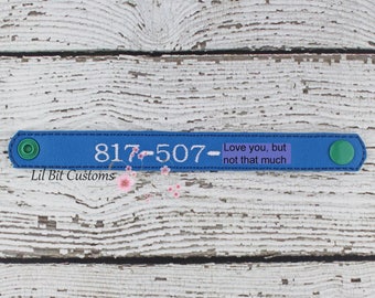 Safety Phone Number Bracelet