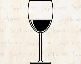 Red Wine Glass svg ( filled and empty versions ) | drink drinking vector clipart | ai eps jpg png svg digital image download 12x12 300dpi