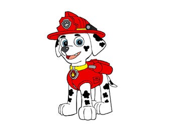 Marshall Paw Patrol Clipart, Paw Patrol Svg, Svg Cutting File, Svg Cut File, Svg For Cricut, Svg For Silhouette, Paw Patrol Cut File