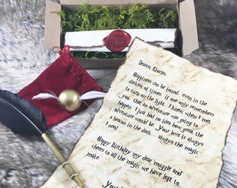 Harry Potter - Scroll - Birthday - Love Letter - Scroll - Snitch - Announcement - Card - Anniversary