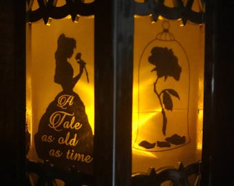 Disney - Beauty and the Beast v2- Battery-Operated Plastic Mini Lantern (Gold)