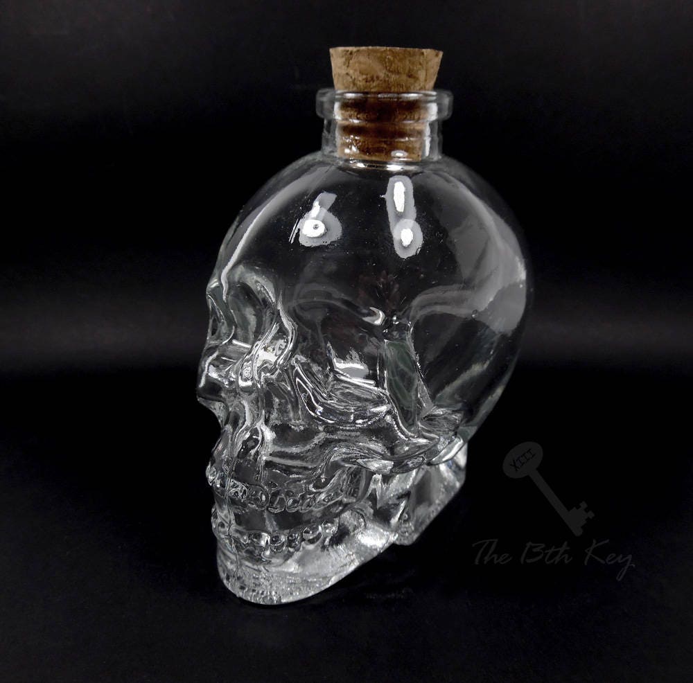 Glass Skull Bottle