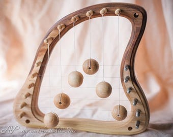 Door Harp - Unique shape design - Natural style - Autonomic music in your home - Home living decor - School, Kindergarten - Waldorf style