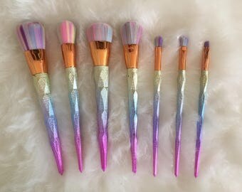 UNICORN MAKEUP BRUSHES 7 Pieces (Good or B Grade Quality)