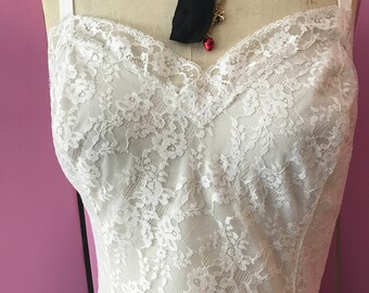 two tone lace top slip dress/ lace slip dress/fab 208 nyc/ navy and white slip/slip dress/fab 208