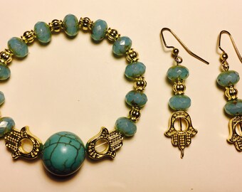 Turquoise Meditation Bracelet Set