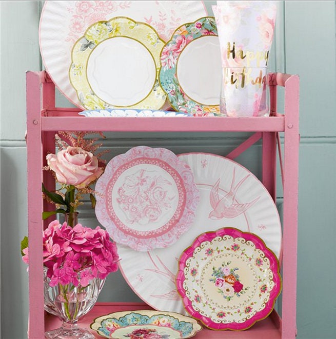 Truly Scrumptious Vintage Paper Plates - 18cm,shabby chic,tea party ... Truly Scrumptious Vintage Paper Plates - 18cm,shabby chic,tea party ...