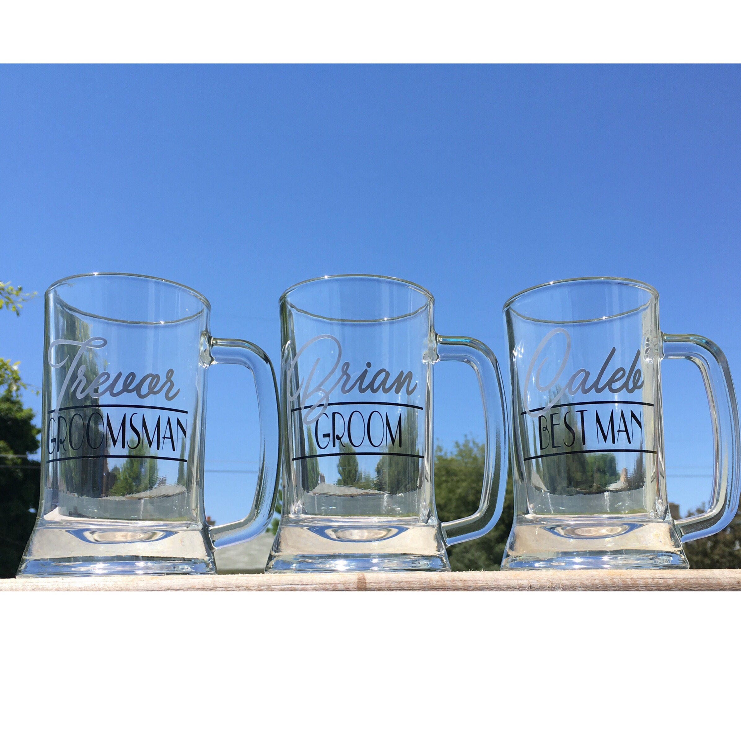 Groomsmen Beer Mugs Best Man Groom Wedding Mugs wedding