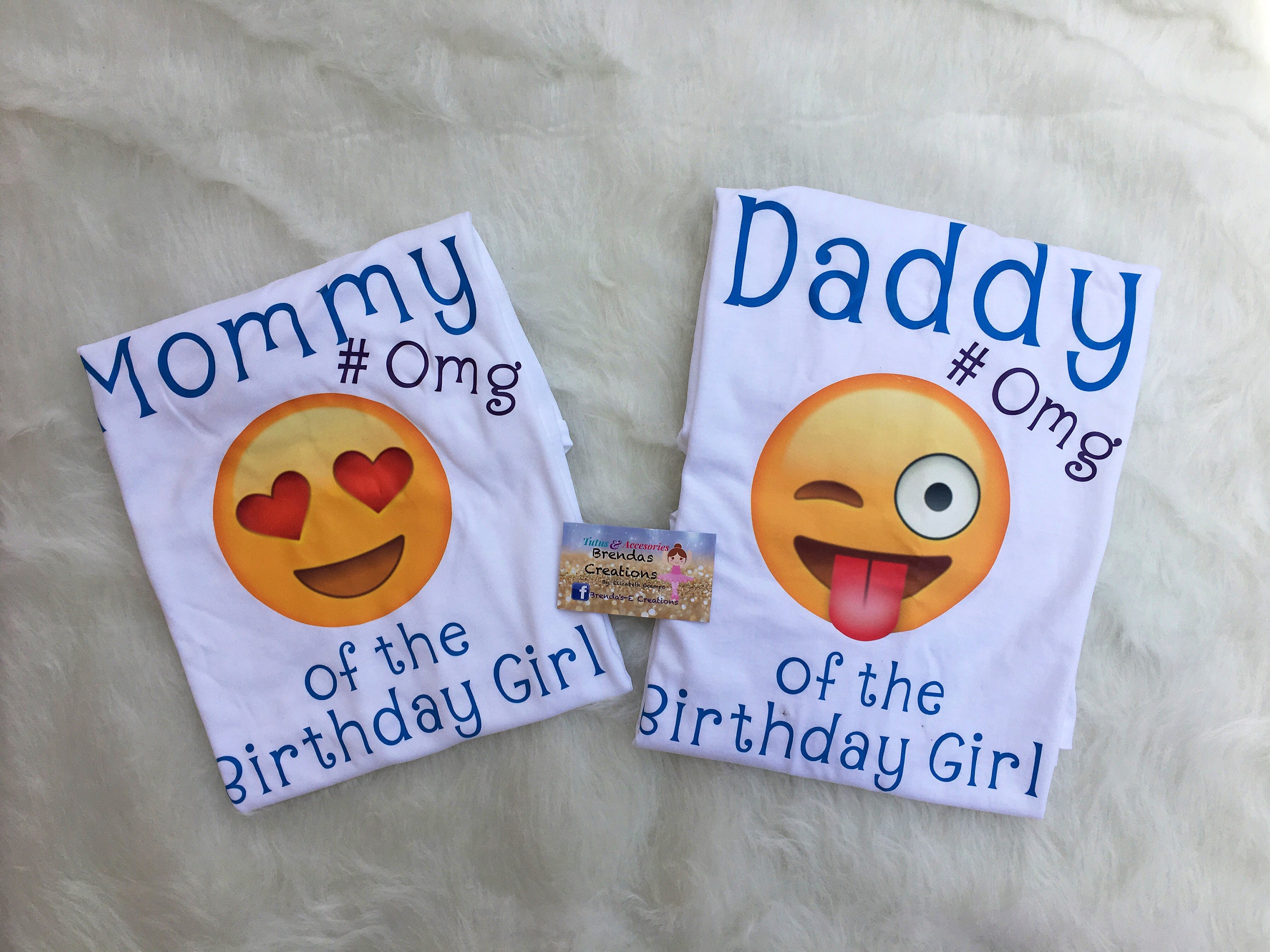 emoji family birthday shirts