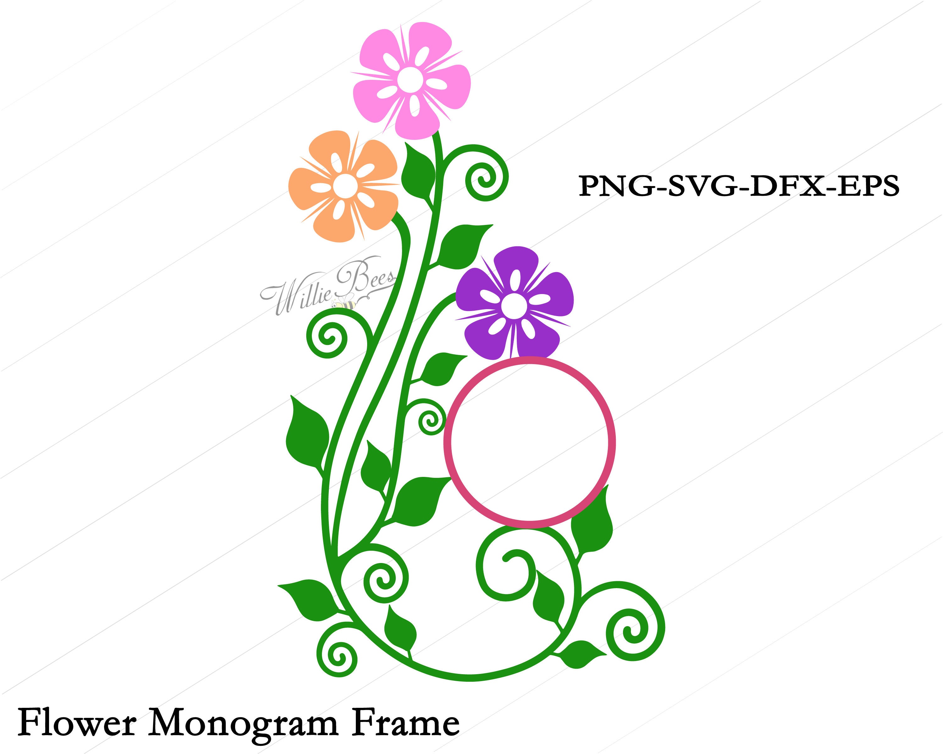 Download Flower Circle Monogram, Flowers, Colourful, Circle ...