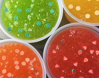 Fruit Basket Clear Slime Bundle