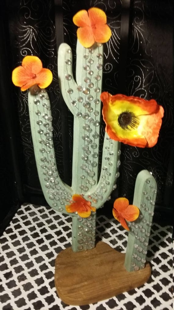 Faux cactus display handmade