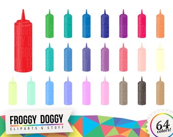 Ketchup Bottle Clipart, Sauce Clipart, Barbecue Clipart, Spices Clipart, Food Clipart, Planner Clipart, Scrapbooking Cliparts