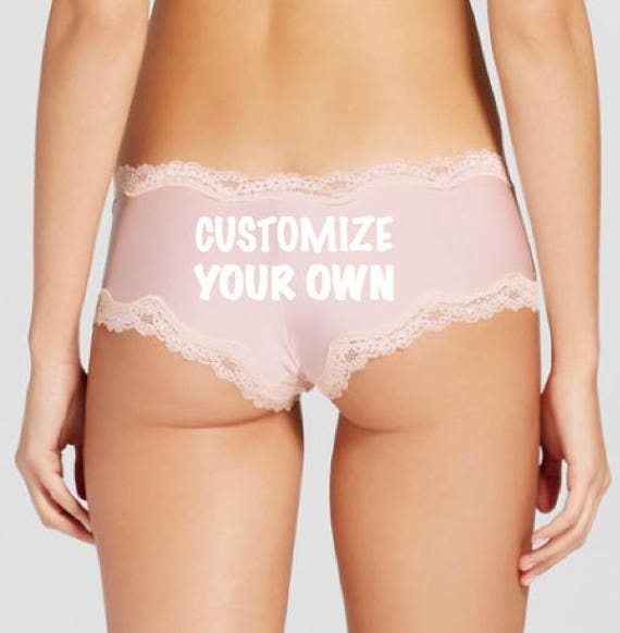 Personalized Bachelorette Party Light Pink Panties, FAST SHIPPING, Custom panties for the Bride to Be