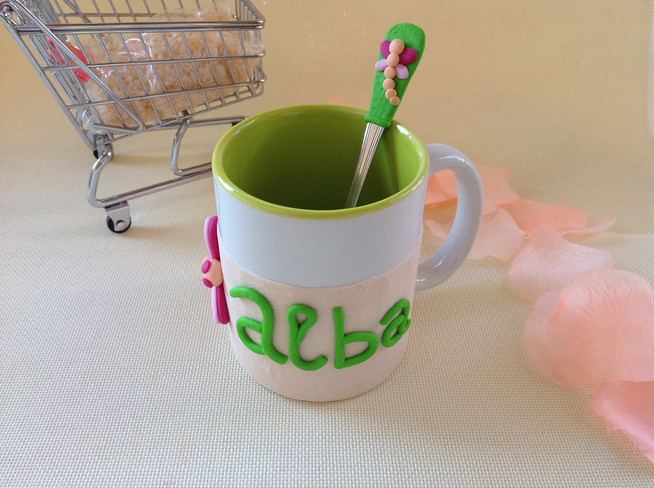 custom cups decorated cup custom with spoon cup and