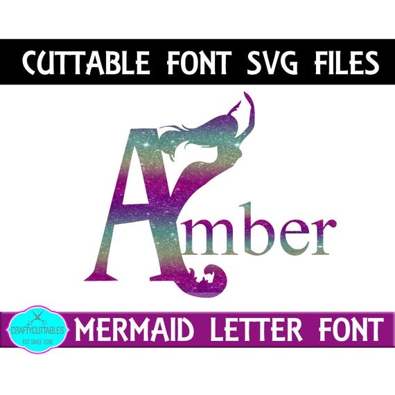 Download Mermaid Font Mermaid monogram font Mermaid svg Instant