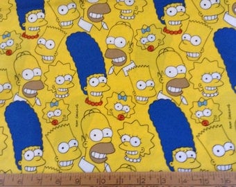 The Simpsons cotton fabric by the yard