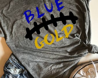 Blue and Gold Football SVG, PDF, PNG, Dxf Design
