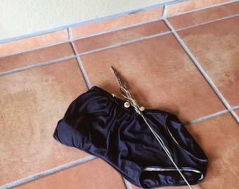 80s Vintage Navy Swimsuit
