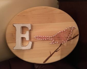 Wood Block Letter and Bird