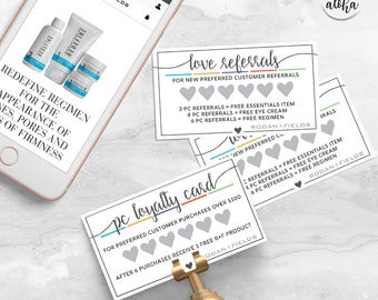 Rodan and Fields PC Loyalty & PC Referral Card Digital Files | Square Heart