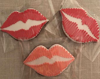 Lips cookies | Etsy