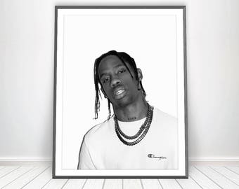 Travis Scott Print Travis Scott Wall Art Rap Poster Travis Scott Poster Birds in The Trap Travis Scott Rodeo Merch Hip Hop Lyrics Rap Decor