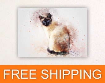 Nursery decor watercolor shabby chic prints posters wall stickers wall decor wall art animals cat cats